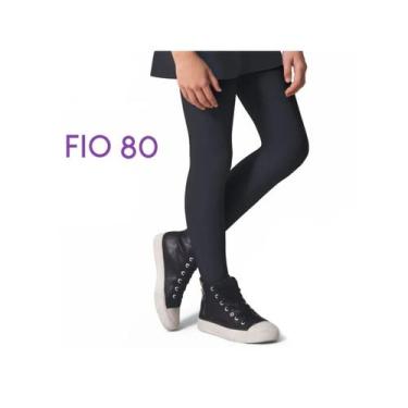 Imagem de Meia Calca Selene Infantil Fio 80 72% Algodao 9555 Preto, G, Preto