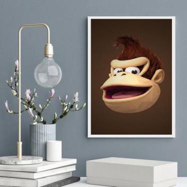 Imagem de Quadro Gamer Donkey Kong 24x18cm - Quadros On-line, Madeira branca