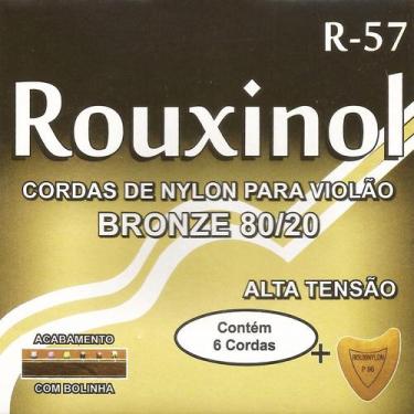 Imagem de Encordoamento Violão Nylon Alta Rouxinol Bronze 80/20 Cristal Bolinha 
