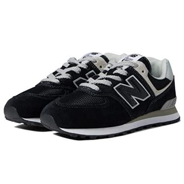 Imagem de New Balance Boy's 574 Core Lace-Up Tênis Infantil, Tênis, BlackWhite, 12 Wide Little Kid