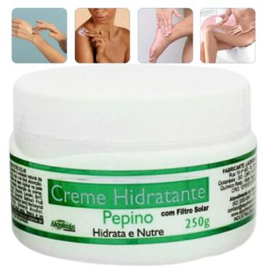 Imagem de Creme Hidratante Alquimia Cosméticos Pepino Pote 250g Kit 8 Unidades