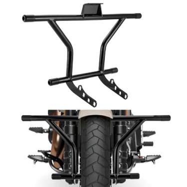Imagem de Mofun Engine Guard Crash Bar 1.25" Front Highway Footpeg Engine Guard Crash Bar Compatible with Harley Softail Fat Boy FLFB/S Street Bob Low Rider Sport Glide FLSB Deluxe Breakout 2018-2024 Models