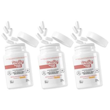 Imagem de Multy Bronze Caps, Suplemento Autobronzeador com Betacaroteno e Tirosina, 60 Cápsulas, 30g, Kit com 3 Unidades