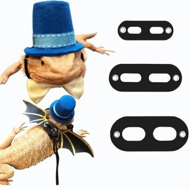 Imagem de earded Dragon Clothes Small Animal Bow Ties Chapéus para Animais de Estimação Roupa Cosplay Legal Kawaii Pet Chapéu Preto para Hamster Furão Gato Ratos Filhote de Cachorro Ouriço Dragão Barbudo