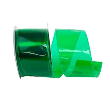 Imagem de Reliant Ribbon Fita de vinil Jelly com borda com fio, verde festivo