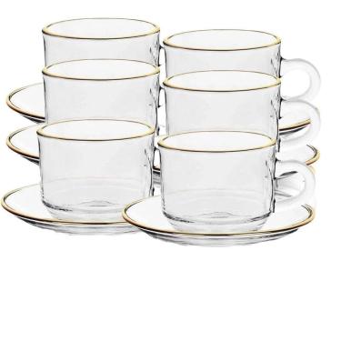 Imagem de Conjunto de Xícaras de Vidro 200ml 12 Pçs N2444409 - Quanhe