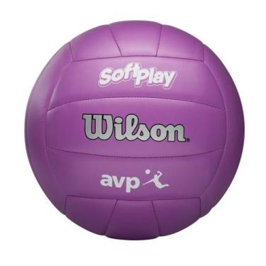 Imagem de Bola Vôlei Wilson Avp Soft Play Unissex WV4005903XBO, Roxo, Branco, U