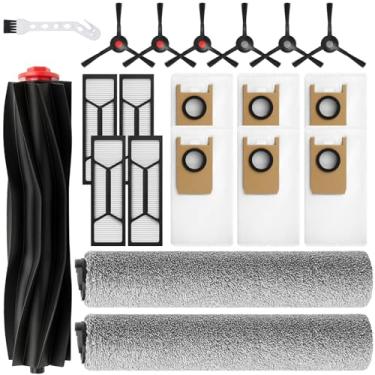Imagem de BUXEBUX Pacote com 20 peças de reposição para Eufy S1 Pro Omni, kit de aspirador de pó S1, 2 esfregões rolantes, 1 escova de rolo principal, 4 filtros HEPA, 6 escovas laterais, 6 sacos de pó, 1