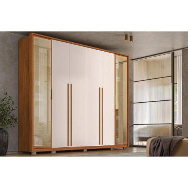 Imagem de Guarda Roupa Casal 6 Portas e 6 Gavetas c/ Vidro Reflecta Octavius Fre