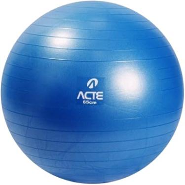 Imagem de ACTE Bola de Ginástica, 65cm, Azul, para Exercícios e Pilates