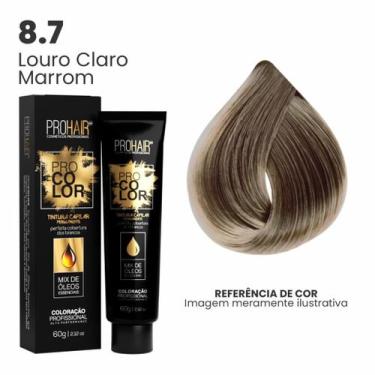 Imagem de Coloração Profissional 60g Pro Color - PROHAIR, 8.7 Louro Claro Marrom