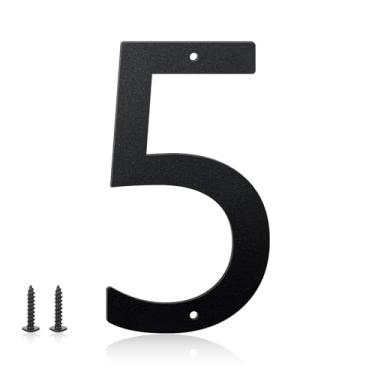 Imagem de Números de casa de 25,4 cm e letras de metal para placas externas, números de casa para fora, letras de endereço de alumínio e números para porta, caixa de correio, jardim, perfeito para casa ou