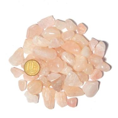 Imagem de 200g Quartzo Rosa Rolado Pedra Natural P 10 a 20mm Classe B - Cristais