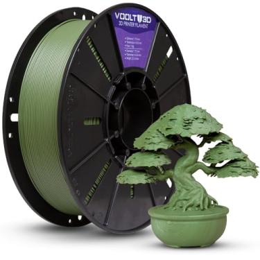 Imagem de Filamento PLA Velvet High Speed 1Kg 1,75mm Efeito Aveludado Impressora 3D FDM Voolt3D (Verde Oliva Velvet)