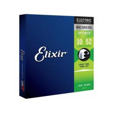 Imagem de Encordoamento Para Guitarra .010 Light Heavy Optiweb... - ELIXIR