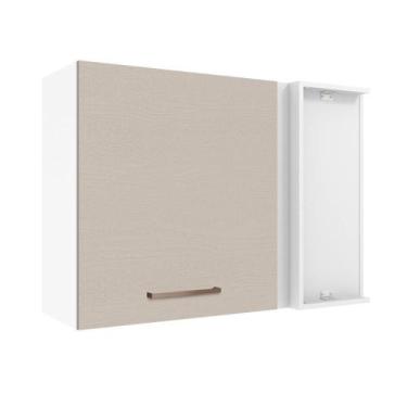 Imagem de Armário Aéreo De Canto 1 Porta Agata Madesa Branco/crema