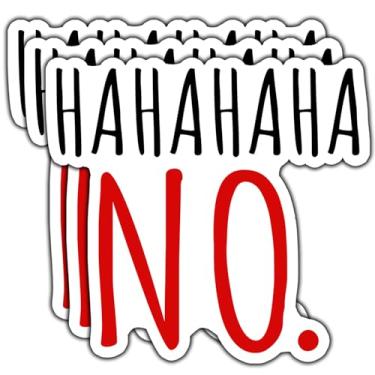 Imagem de (3 peças) Hahahaha Sem Adesivo Citação Engraçada Decalques Sarcásticos Adesivos de Vinil Impermeável para Livros Laptops Telefone Garrafas de Água Copo Kindle 3 Polegadas