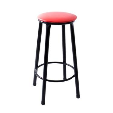 Imagem de Banqueta Banco Tamburete Alto Sem Encosto Para Cozinha Gourmet Balcão 