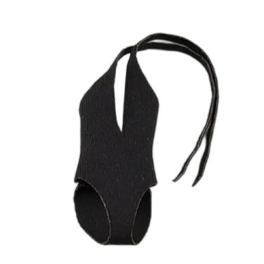 Imagem de KiBcsLic Roupas de boneco de ação 1/12, roupas de boneca, em miniatura, vestimenta para mulheres de 6 polegadas , Preto