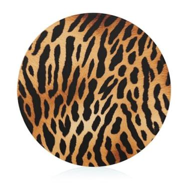 Imagem de Tábua de cortar para cozinha, antiderrapante, resistente ao calor, fácil de limpar, com textura de leopardo – Presente de cozinha ideal para cozinheiros domésticos