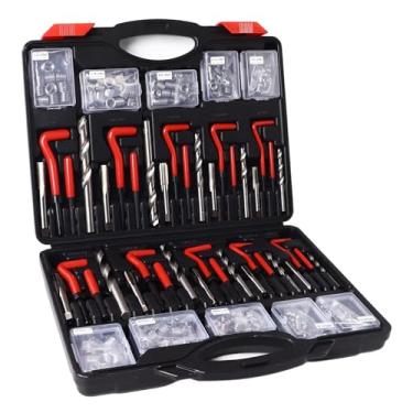 Imagem de Zhjvihx Torneira de Auto -tapagem Ferramenta de Inserção, Kit de Reparo de Rosca de Parafuso de Broca Twist Força 261 Peças para Equipamento de Separação de Ar