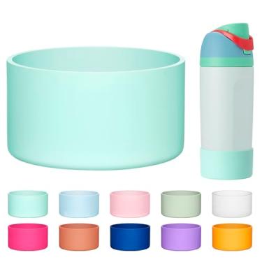 Imagem de Diumepo Bota de silicone para garrafa de água Owala 14/473 g, capa protetora antiderrapante para copo Owala de 340 g, livre de BPA (azul-petróleo)