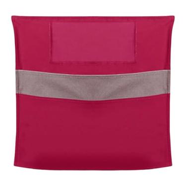 Imagem de Llazsybz Bolsos para Cadeiras de Sala de Aula, Bolsas Organizadoras para Materiais Escolares com Etiqueta de Identificação, Rosa Vermelha