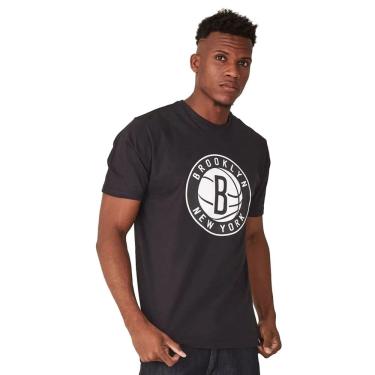 Imagem de Camiseta NBA Estampada Logo Grande Brooklyn Nets Preta