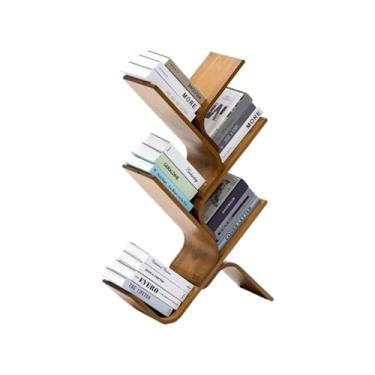 Imagem de GRFIT Estante de livros, estante de livros, estante de sala de estar, suporte de exibição de chão, suporte de armazenamento simples, suporte de várias camadas, rack de armazenamento de livros, estante