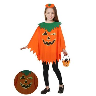 Imagem de Fantasia de abóbora de Halloween qqpouc para mulheres e crianças com p