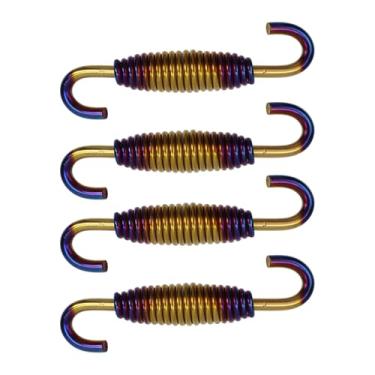Imagem de Meprotal Molas de escape para motocicletas, 4 peças de aço inoxidável 5,5 cm 55 mm molas de tubo de escape adequadas para a maioria das motocicletas, scooters, quadriciclos, coloridas