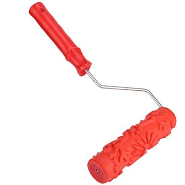 Imagem de Yctze Diatoma Ooze Tools Roller de Tinta Em Relevo de Borracha - Ferramenta de Pintura de Parede para Decoração de Bricolage, Padrões de Flores e Textura de Grãos de Madeira