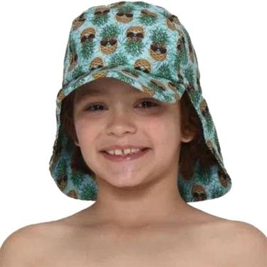 Imagem de Boné Praia Infantil Legionário Proteção UV Abacaxis Verde Accua UV.Line-Masculino