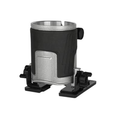 Imagem de Fenteer Base fixa para máquina de aparar para marcenaria, base protetora para máquina de aparar, fresagem, aparamento e roteamento, Base Quadrada