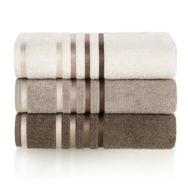 Imagem de Kit 3 Toalhas De Rosto Lumina Karsten Fio Penteado 48x80 Cm (Ivory - Lunar - Gris)