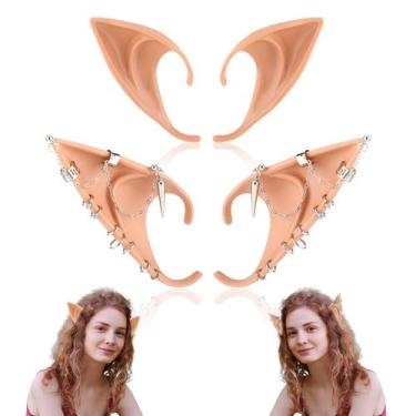 Imagem de Conjunto de orelhas de elfo Yolev Elf Ears com brincos de fada para fa