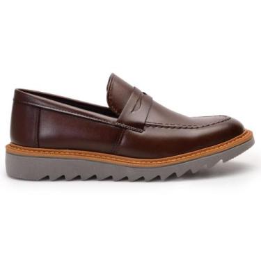 Imagem de Mocassim Masculino Solado Tratorado Slip-On - DUPRADO, 37, Marrom escu