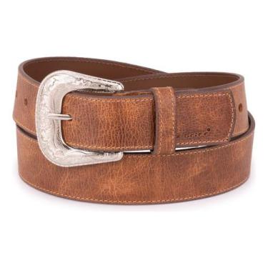 Imagem de Cinto Feminino Country 4cm Couro Legítimo Fivela Americana - Ello Grif