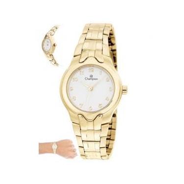 Imagem de Relógio Champion Feminino Dourado Analógico CN26402W + Pulseira Berloques