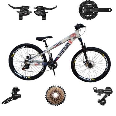 Imagem de Bicicleta 26 VikingX T25 21v Suspensão 80mm Shimano Freeride Pneu 26 Cravudo-Unissex
