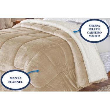 Imagem de Cobertor Casal King Manta Cobertas Com Sherpa Macio Grosso - SAFIRA EN