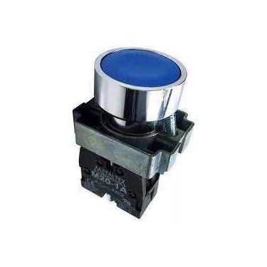 Imagem de Pulsador Faceado 22mm Metálico - Azul - 1na M20afr-bl-1a - METALTEX