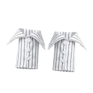 Imagem de IEUDNS 2x Punhos falsos para pulso e mangas falsas para casaco de terno, Branco