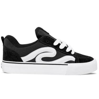 Imagem de Tênis Comply Unissex Camurça Fat Lace Rogue  Preto Branco, Preto, 40