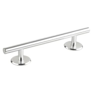 Imagem de simhoa Trilhos redondos para mini skate de dedo, rampa de aço inoxidável para treinamento e brinquedo educativo, Prata 20 Cm