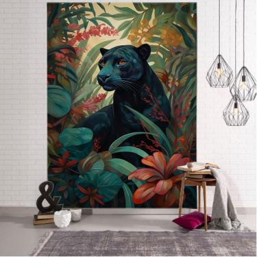 Imagem de Tapeçaria para pendurar na parede Black Panther Jungle 150x130cm