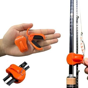 Imagem de 2 peças de clipe de vara de pesca de fixação rápida, sem ferramentas, suporte de 1 mão para varas de água doce, organizador seguro de equipamentos
