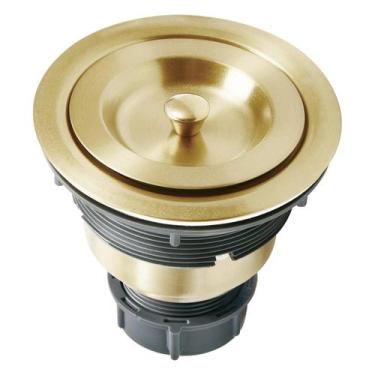 Imagem de Valvula Pia Cozinha Dourada Americana 4.1/2 Cesto Removivel - Don Arte