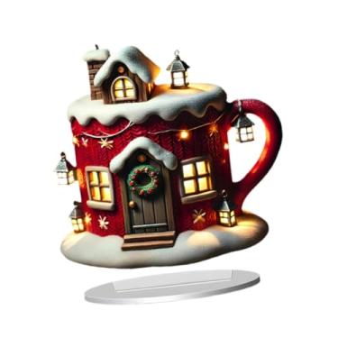 Imagem de shamjina Decoração de Natal 2D, Arte 2D em acrílico, Expositor de mesa para coleção, Enfeite de mesa, Peça decorativa para mesa, Style a