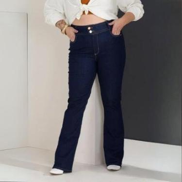 Imagem de Calça Feminina Jeans Boot Cut Cintura Alta-Feminino